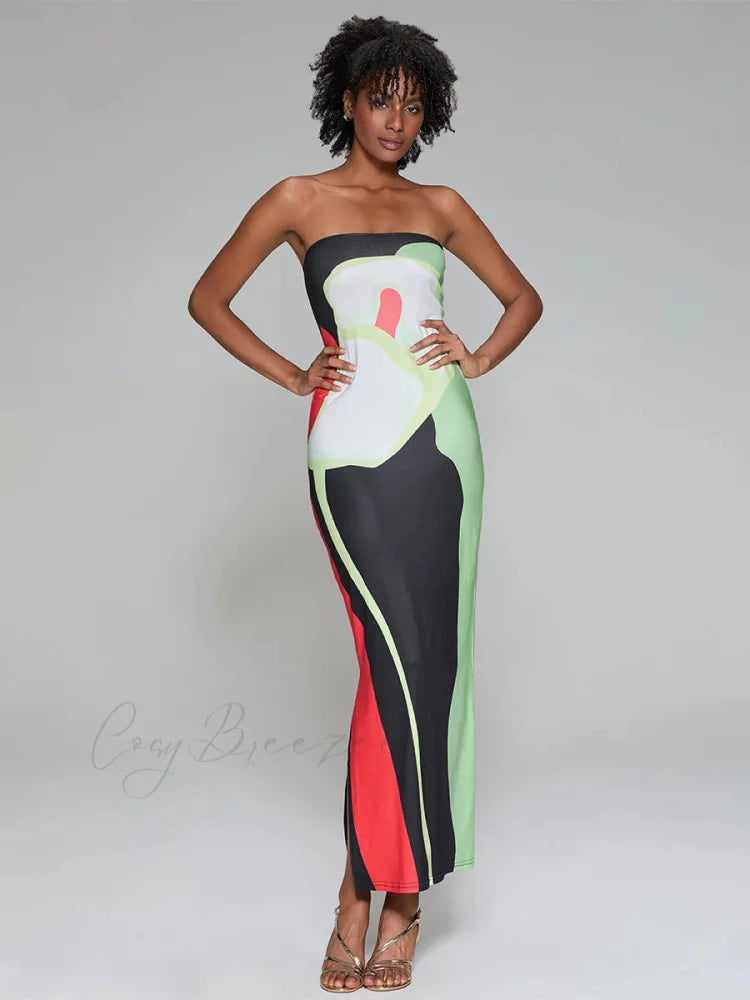 abstract-print-strapless-side-split-dress-green-s-floraldress-250126-734