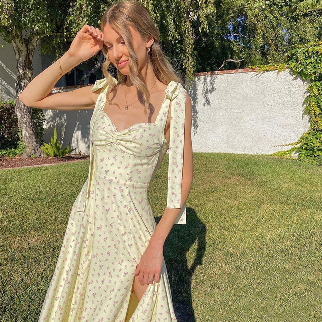 adorable-daisy-printed-high-slit-a-line-slip-midi-sundress-Yellow-3